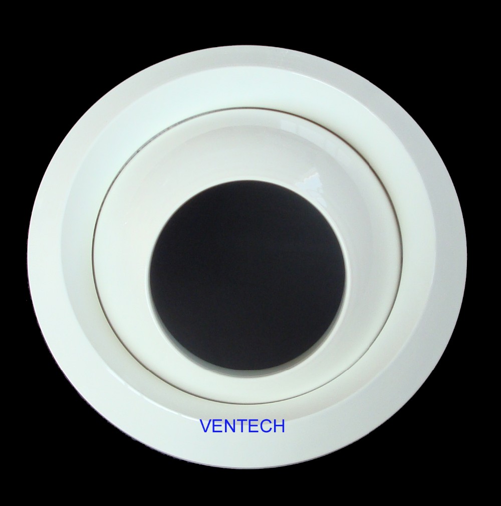 Jet Nozzle Air Diffuser with damper air outlet spherical ceiling diffuser  for air conditioner system-Ventech