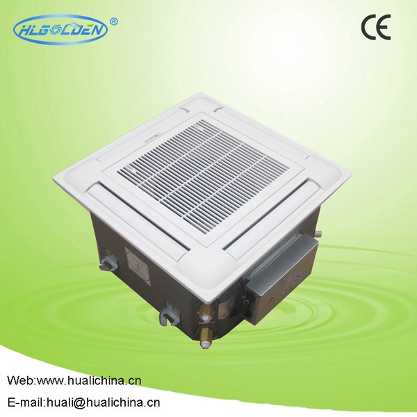 Efficiency Energy Saving Horizontal Concealed Ceiling Type Chilled Water Fan Coil 4 Way Cassette Unit Ceiling Type