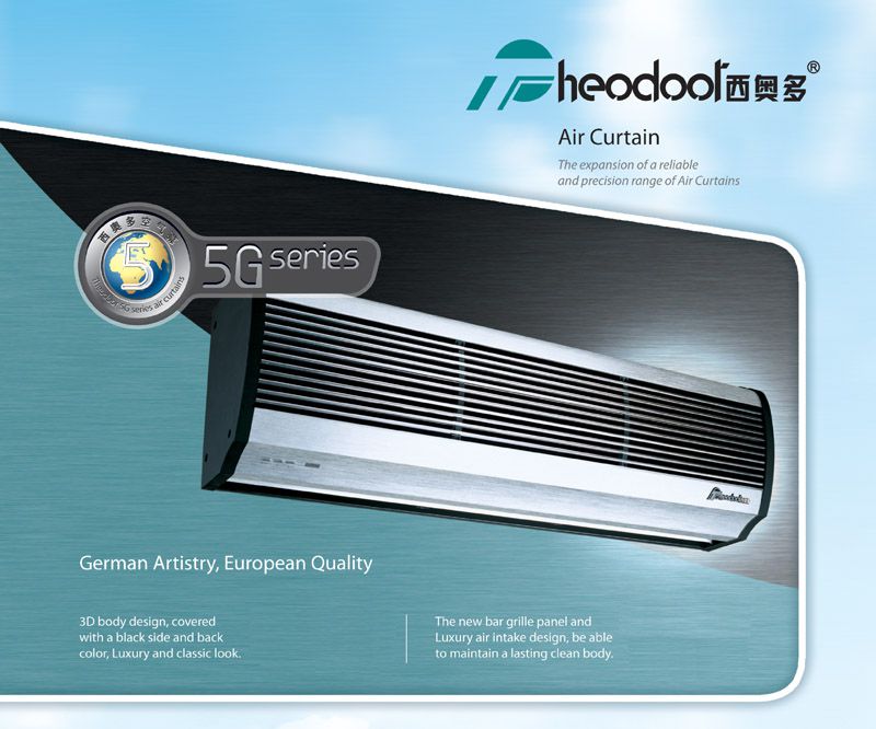 White Low Wind Resistance Electric Warm Air Curtain Heater 180cm / 150cm