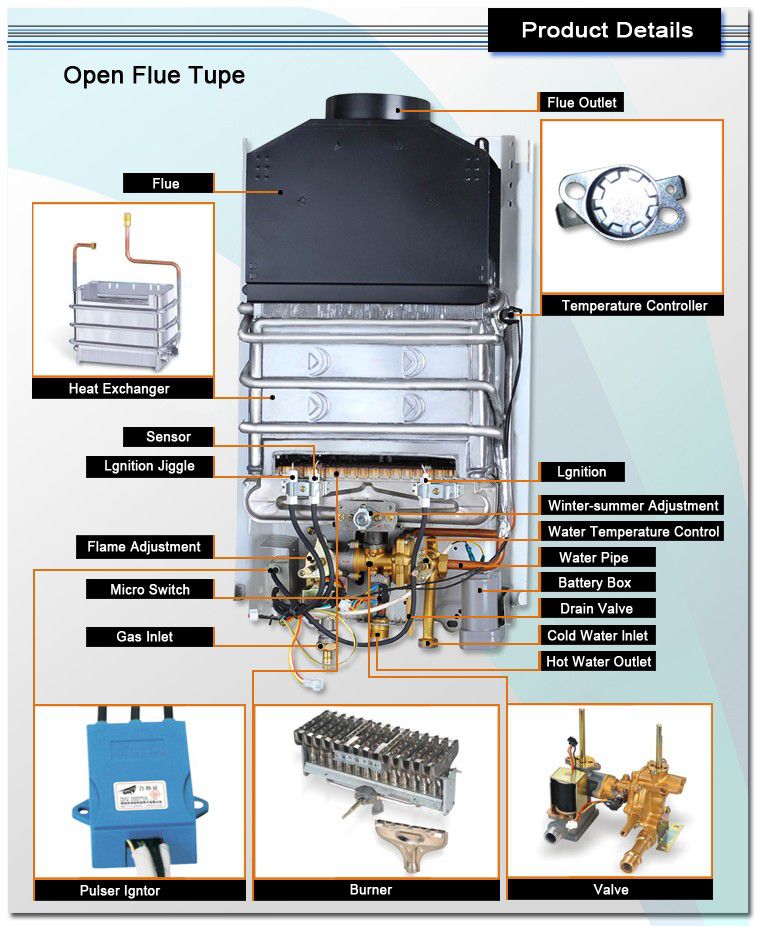 Portable Tankless Gas Water Heater for Camping and Outdoor MT-F46