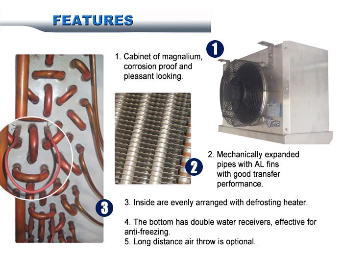 DL series air cooled evaporator for refrigeration cold room