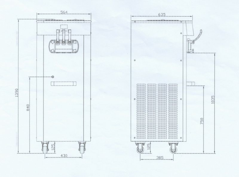 Hoot Floor Model Soft Ice Cream Machine/Large Production