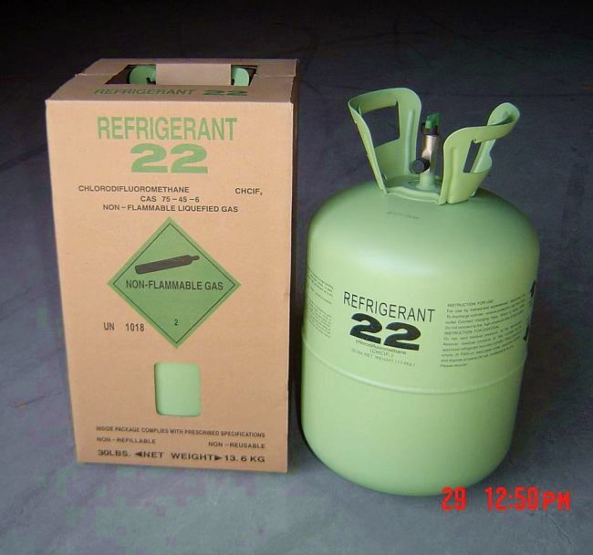 R22 Refrigerant Gas 13.6kg/30lb with 99.9% Purity for Air Conditioning