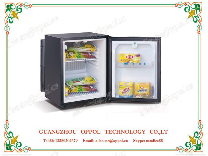 OP-617 Black Color Solid Door Tea Storage Cooled Hotel Mini Freezer