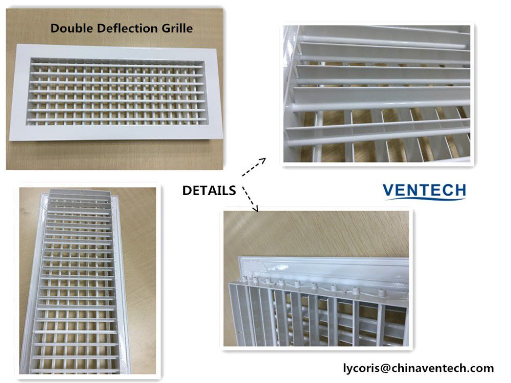 Exhaust Air Grille Double Deflection Grille Ceiling Grille