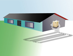 water source ground source heat pump horizontal connection